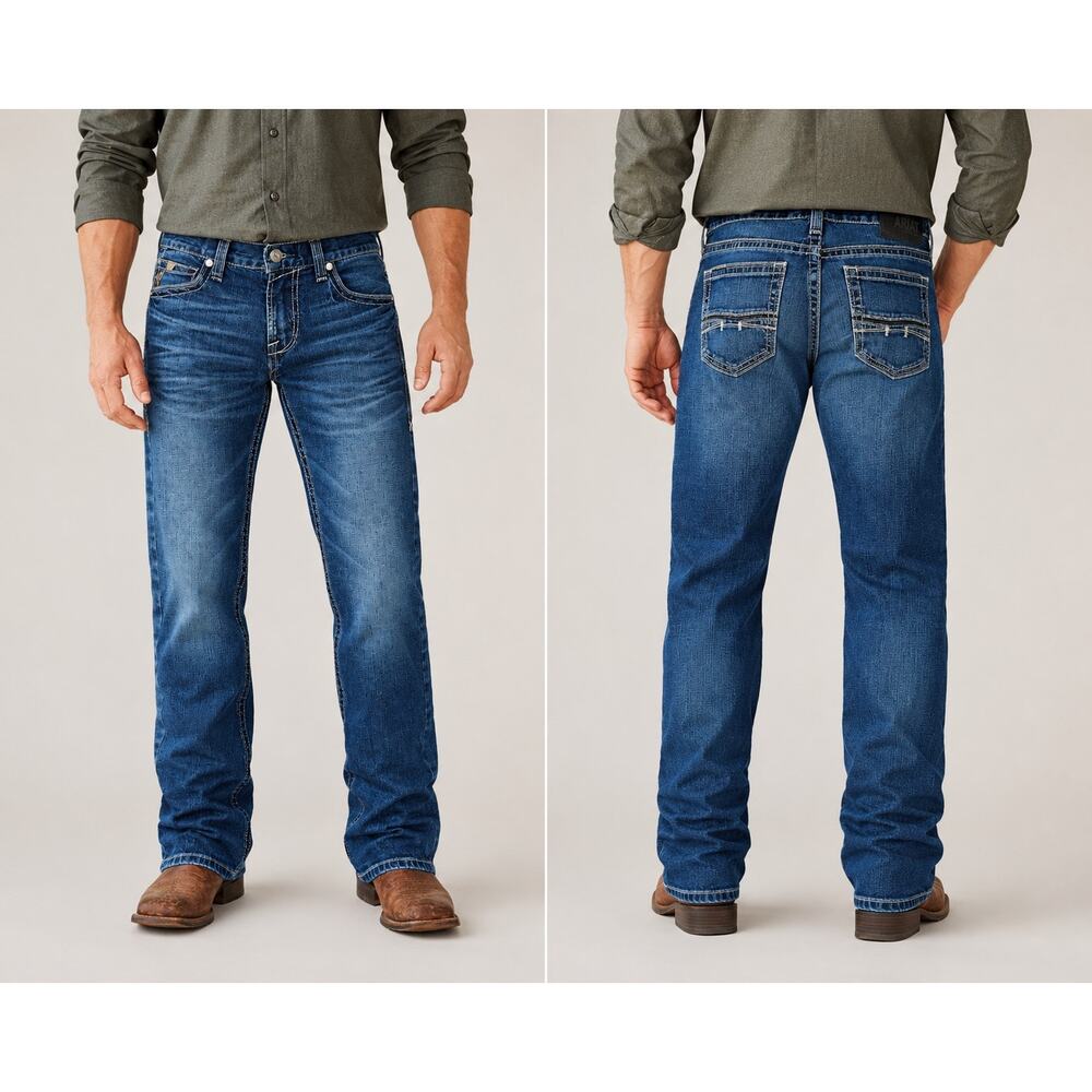 Ariat M7 Rocker Stretch Coltrane Stackable Straight Leg Jean Silverton - 30x34 - Picture 12 of 12